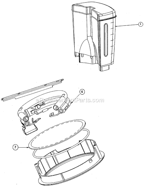 Page B Diagram and Parts List for URX30D  Mr Coffee Coffee Maker
